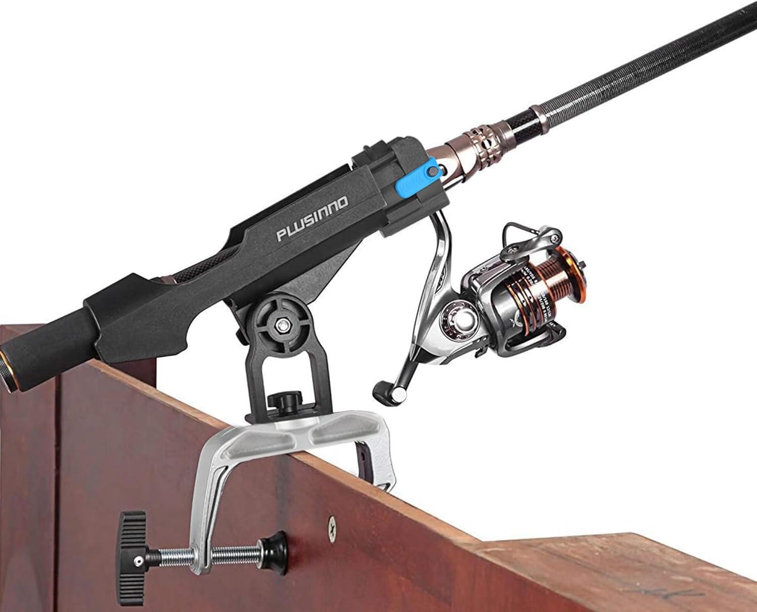 image:imagePLUSINNO Fishing Boat Rods Holder Large Clamp Opening 360 Degree Adjustable Fishing Rod Racks Folding HolderRH20 MAX OPENING197 inch 4Pack