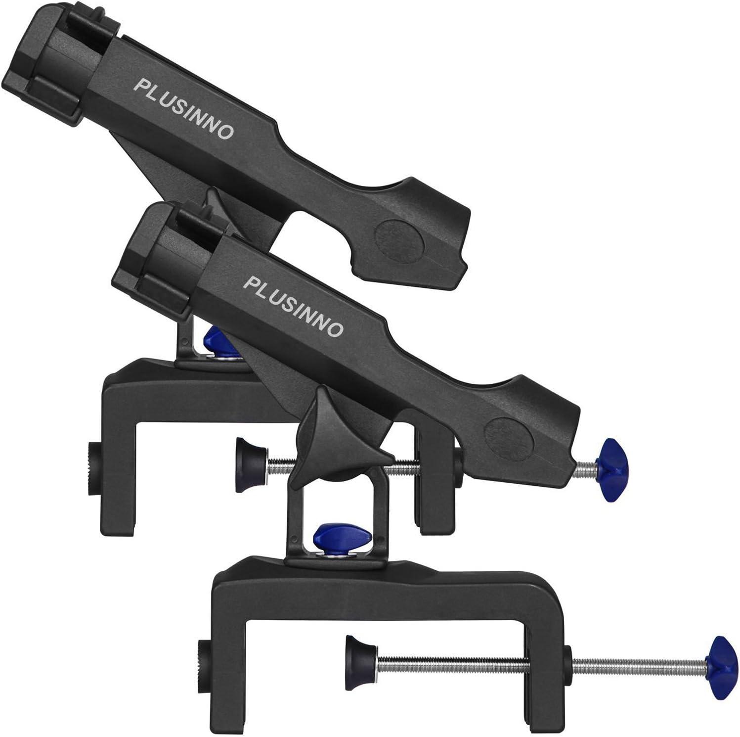 image:imagePLUSINNO Fishing Boat Rods Holder Large Clamp Opening 360 Degree Adjustable Fishing Rod Racks Folding HolderRH30 MAX OPENING 475 inch 2Pack