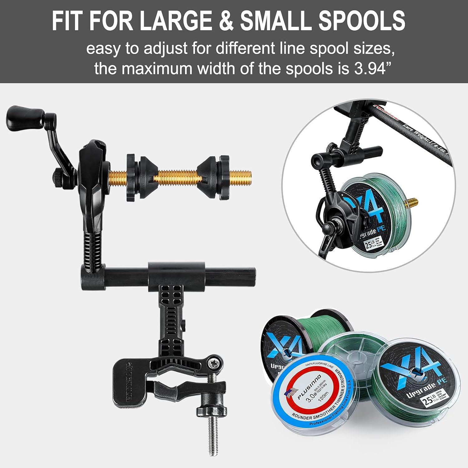 image:imagePLUSINNO Fishing Line Spooler For Fishing Reels Fishing Gear And Equipment Gift For men With Unwinding Function Versatile for Thick amp Thin Rods Works with Spinning Reel Cast Reel Without Line TwistFishing Rod Table Clamp Spooler Function