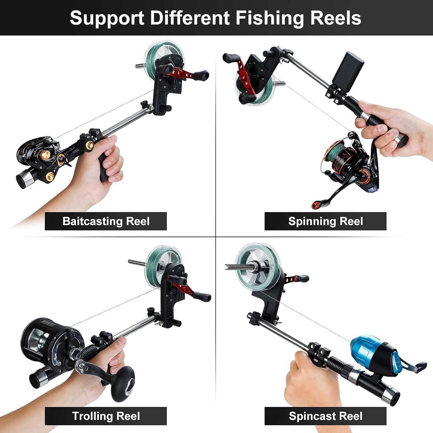 image:imagePLUSINNO Fishing Line Spooler Handhold Fishing Line Winder with Unwinding Function for Spinning Reel Cast Reel and Spincast Reel Without Line Twist