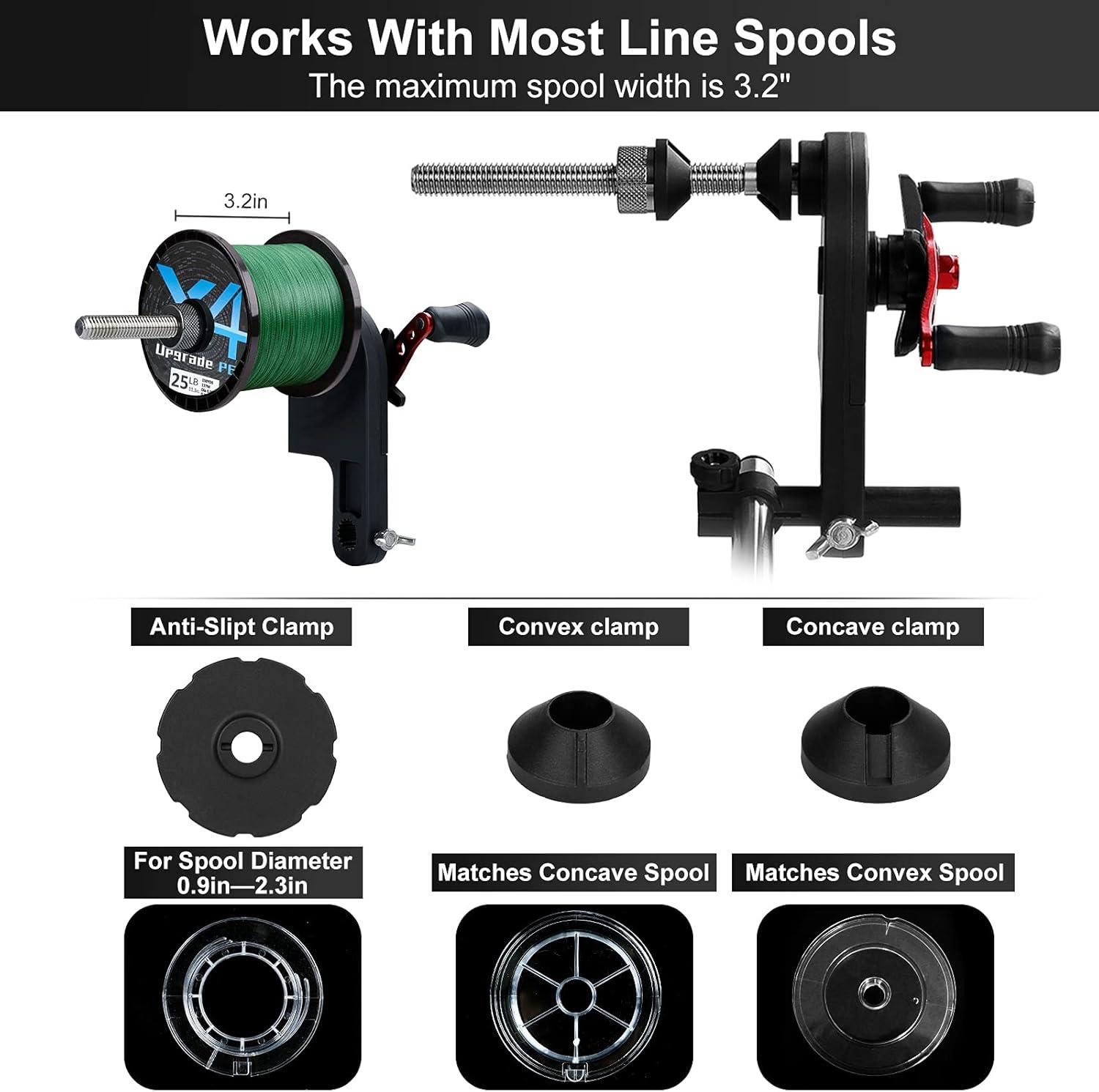 image:imagePLUSINNO Fishing Line Spooler Handhold Fishing Line Winder with Unwinding Function for Spinning Reel Cast Reel and Spincast Reel Without Line Twist
