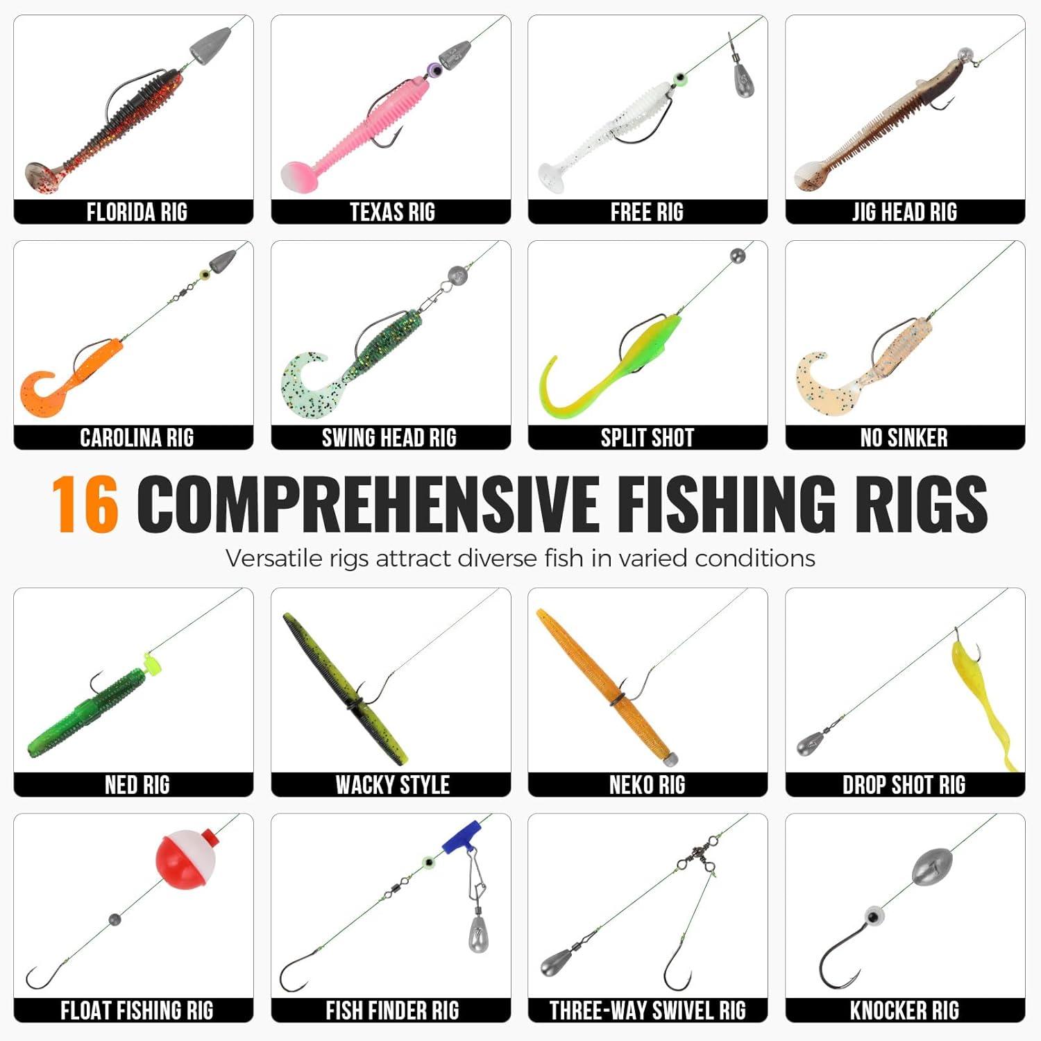 image:imagePLUSINNO Large 3 Layers Fishing Tackle Box with Tackle Included 415Pcs Fishing Lures Kit Contains Pliers Crankbait Hooks Weights amp Accessories Fishing Gear Gifts for Men Starter Kits Bass Trout