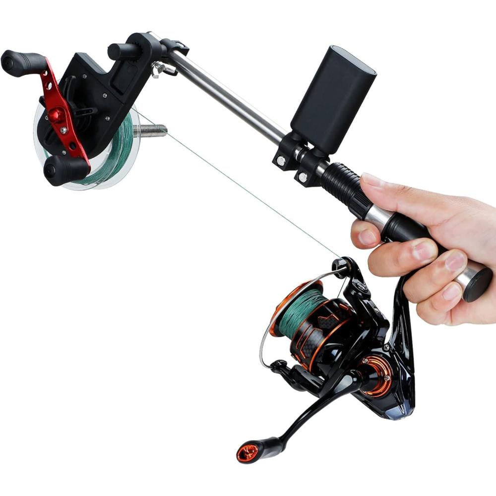 image:imagePLUSINNO Fishing Line Spooler Handhold Fishing Line Winder with Unwinding Function for Spinning Reel Cast Reel and Spincast Reel Without Line Twist