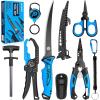 image:imagePLUSINNO Fishing Gear Fishing Tools 7PCS Fishing Accessories Corrosion Resistant Fishing Pliers Kit Fishing Knife Floating Fish Lip Gripper Fishing Gifts for Men Gifts for Fishermen