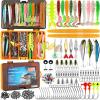 image:imagePLUSINNO Fishing Lures 137Pcs Tackle Box with Tackle Included Crankbaits Spoon Hooks Weights amp Other Accessories Fishing Bait Lure Gear Kit Gift for Men Bass Freshwater