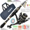 image:imagePLUSINNO Fishing Rod and Reel Combos Carbon Fiber Telescopic Fishing Pole with Spinning Reels Sea Saltwater Freshwater Kit Fishing Rod Kit
