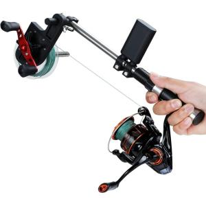 PLUSINNO Fishing Line Spooler, Handhold Fishing Line Winder with Unwinding Function for Spinning Reel, Cast Reel and Spincast Reel Without Line Twist