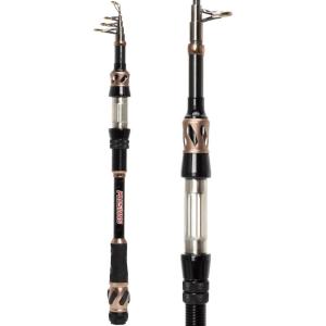 PLUSINNO Fishing Rod and Reel Combos – Carbon Fiber Telescopic Fishing Pole – Spinning Reel 12 +1 Shielded Bearings Stainless Steel BB(ONLY Fishing rod (not include reel))