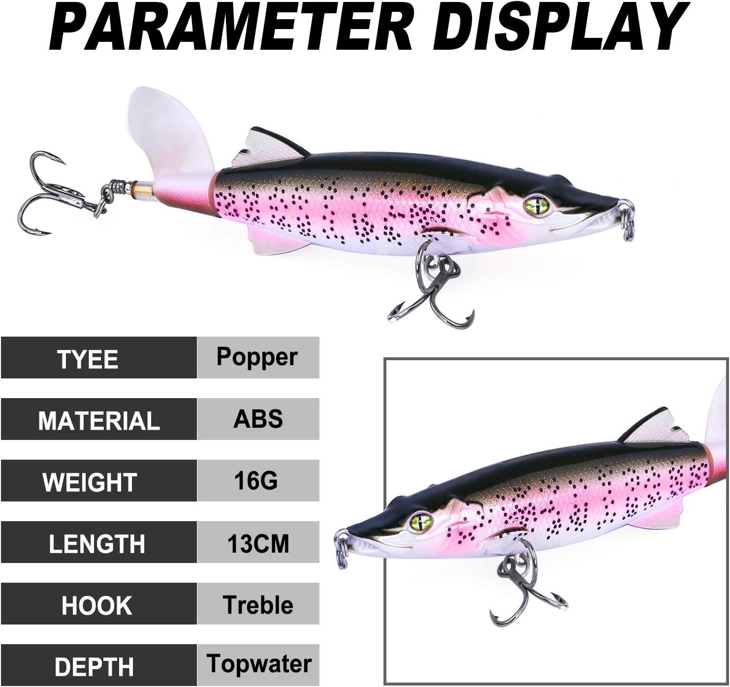 image:imageFishing Lure Set Bass with Topwater Floating Rotating Tail Artificial Hard Bait