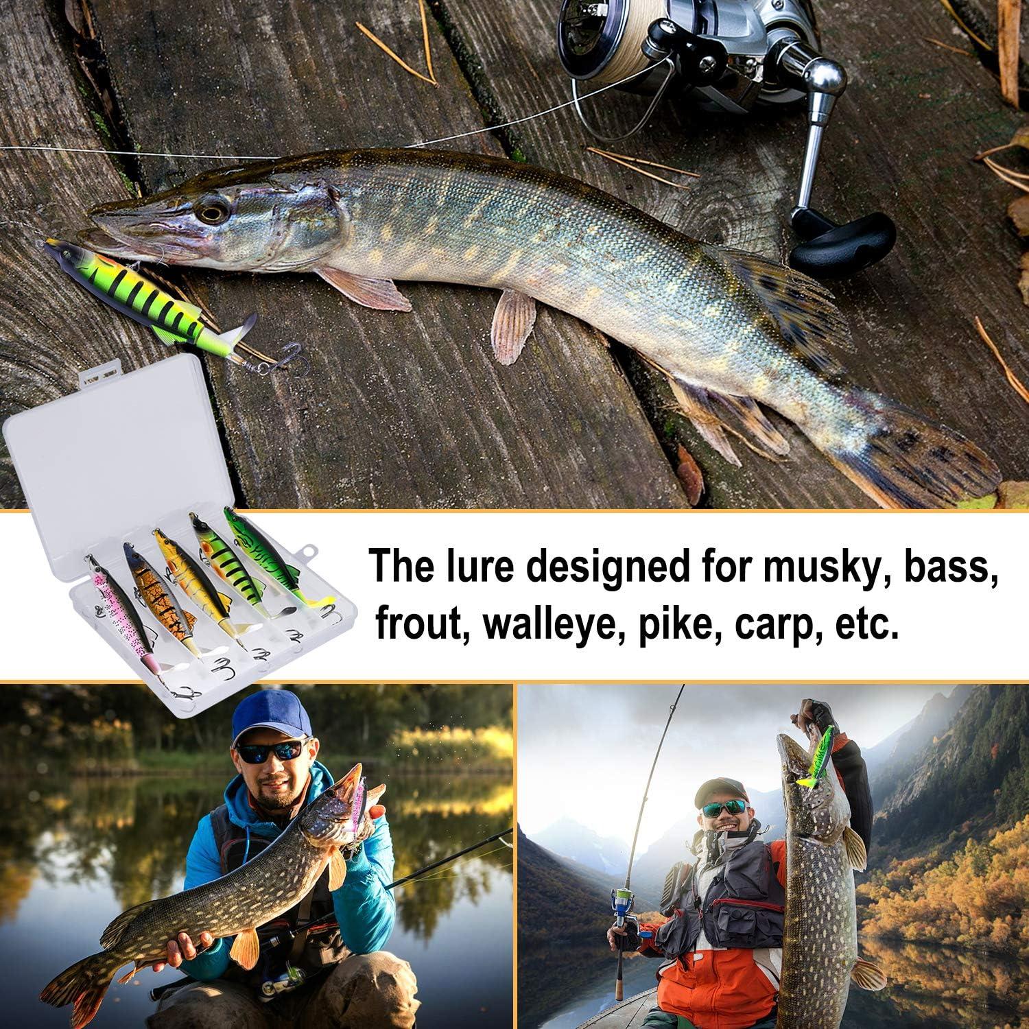 image:imageFishing Lure Set Bass with Topwater Floating Rotating Tail Artificial Hard Bait