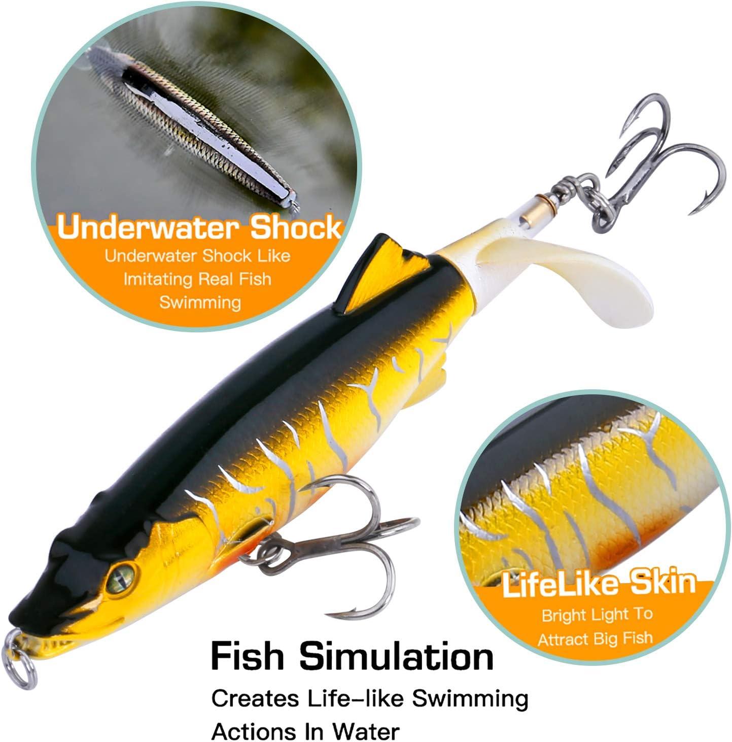 image:imageFishing Lure Set Bass with Topwater Floating Rotating Tail Artificial Hard Bait
