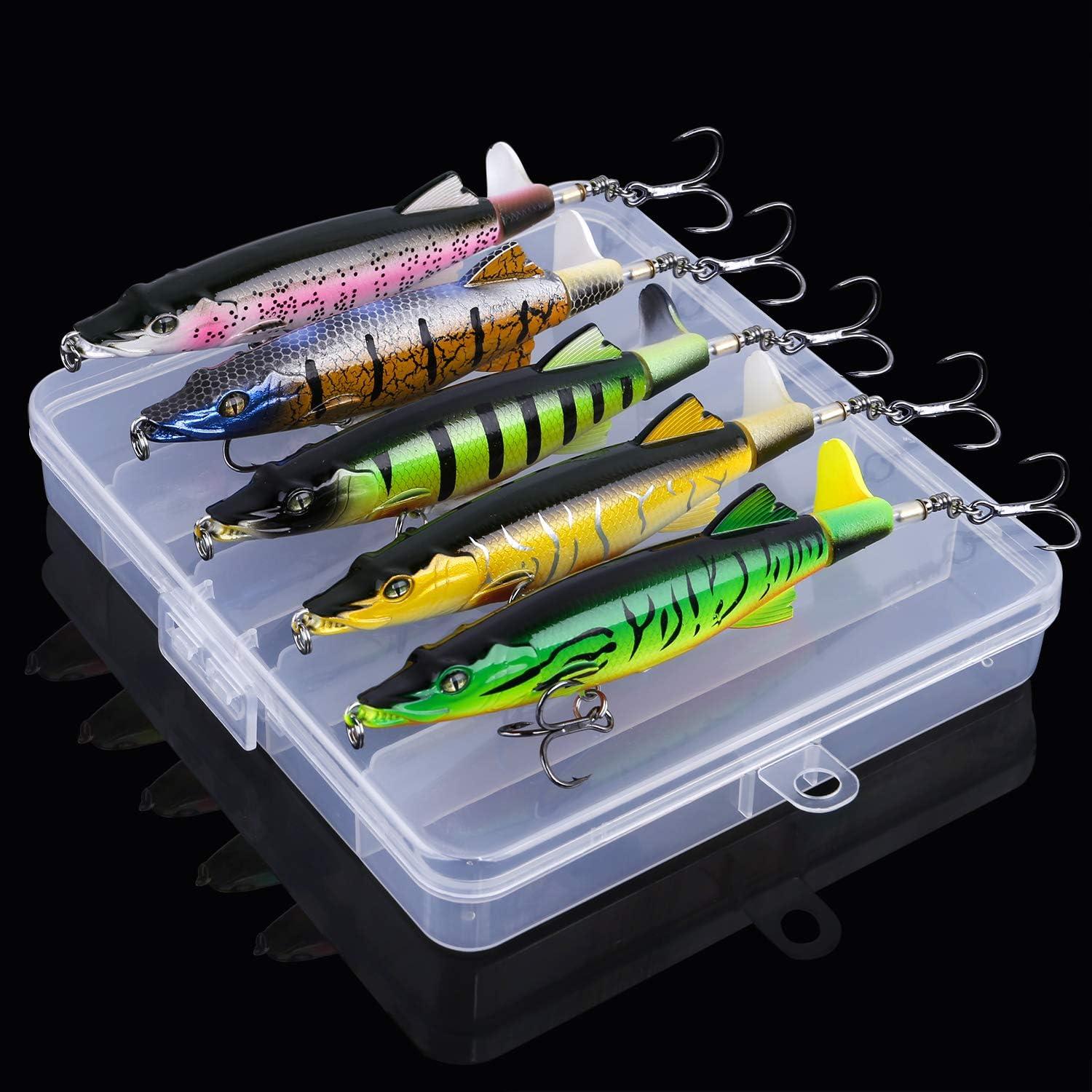 image:imageFishing Lure Set Bass with Topwater Floating Rotating Tail Artificial Hard Bait