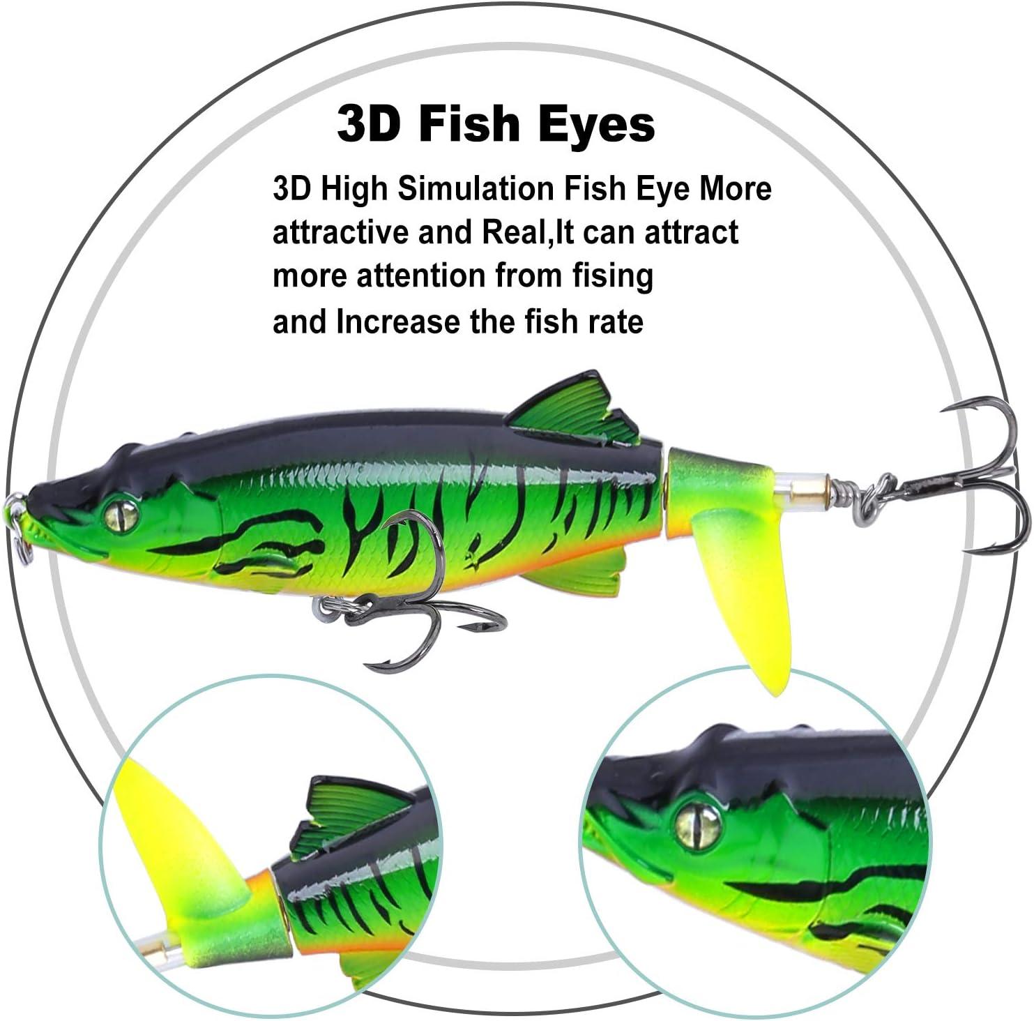 image:imageFishing Lure Set Bass with Topwater Floating Rotating Tail Artificial Hard Bait