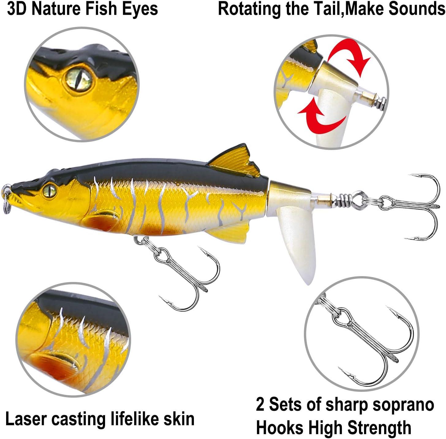 image:imageFishing Lure Set Bass with Topwater Floating Rotating Tail Artificial Hard Bait