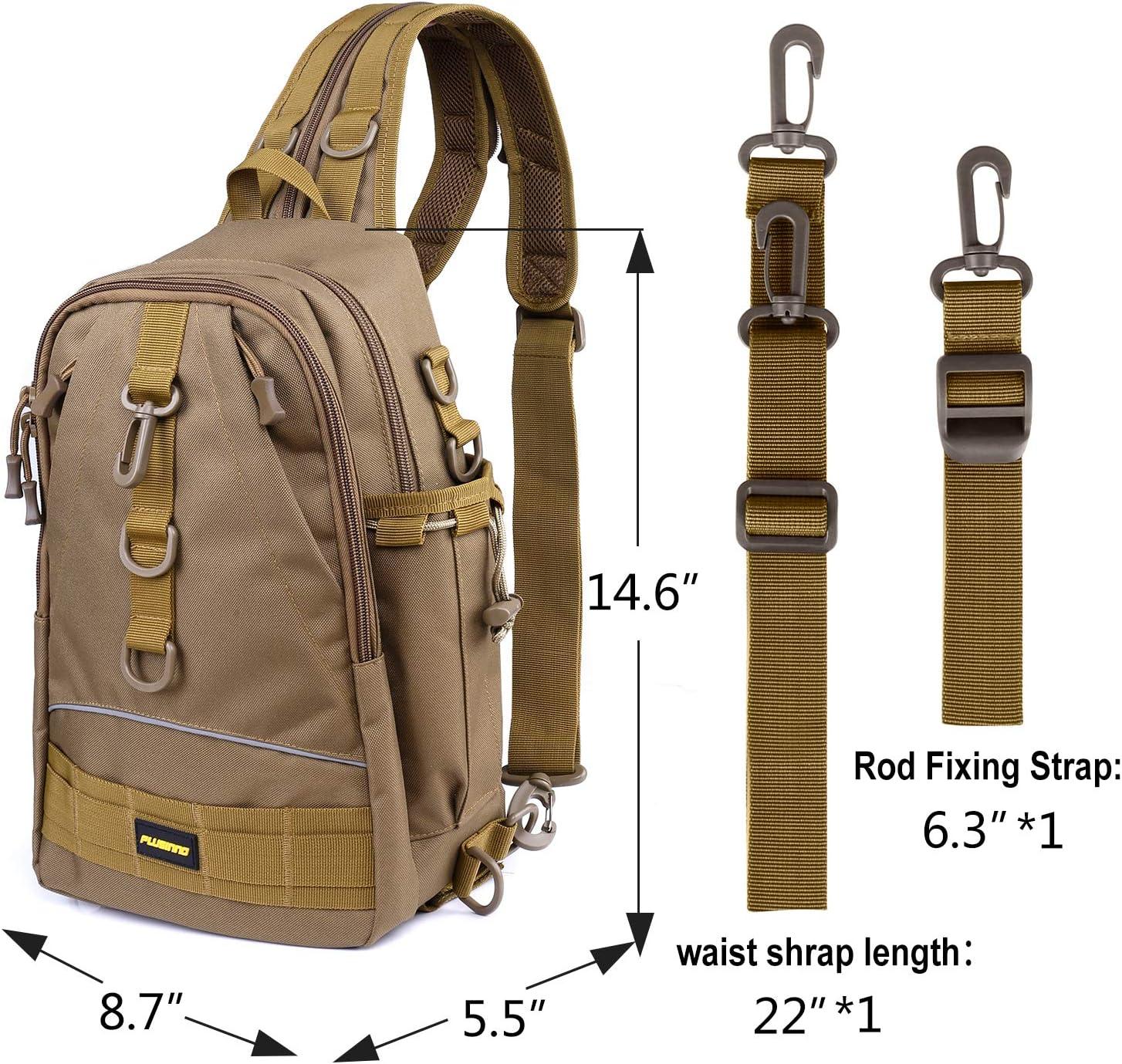 image:imagePLUSINNO Fishing Backpack with Rod Holder WaterResistant Tackle Bag Ideal Gifts for Men