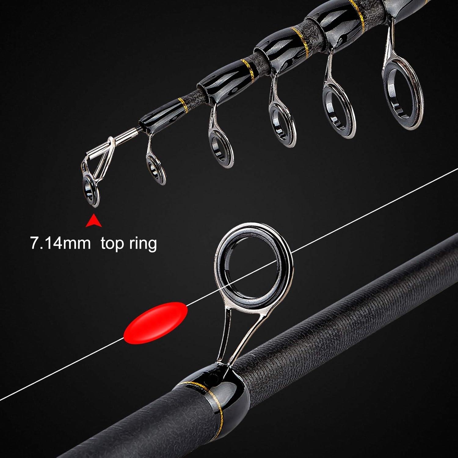 image:imagePLUSINNO Fishing Rod and Reel ComboFishing PoleTelescopic Fishing Rod Kit with Spinning Reel Telescopic Fishing Pole with Carrier Bag for Freshwater Saltwater for Men WomenElite Hunter Single Fishing RodNo Reel Lure
