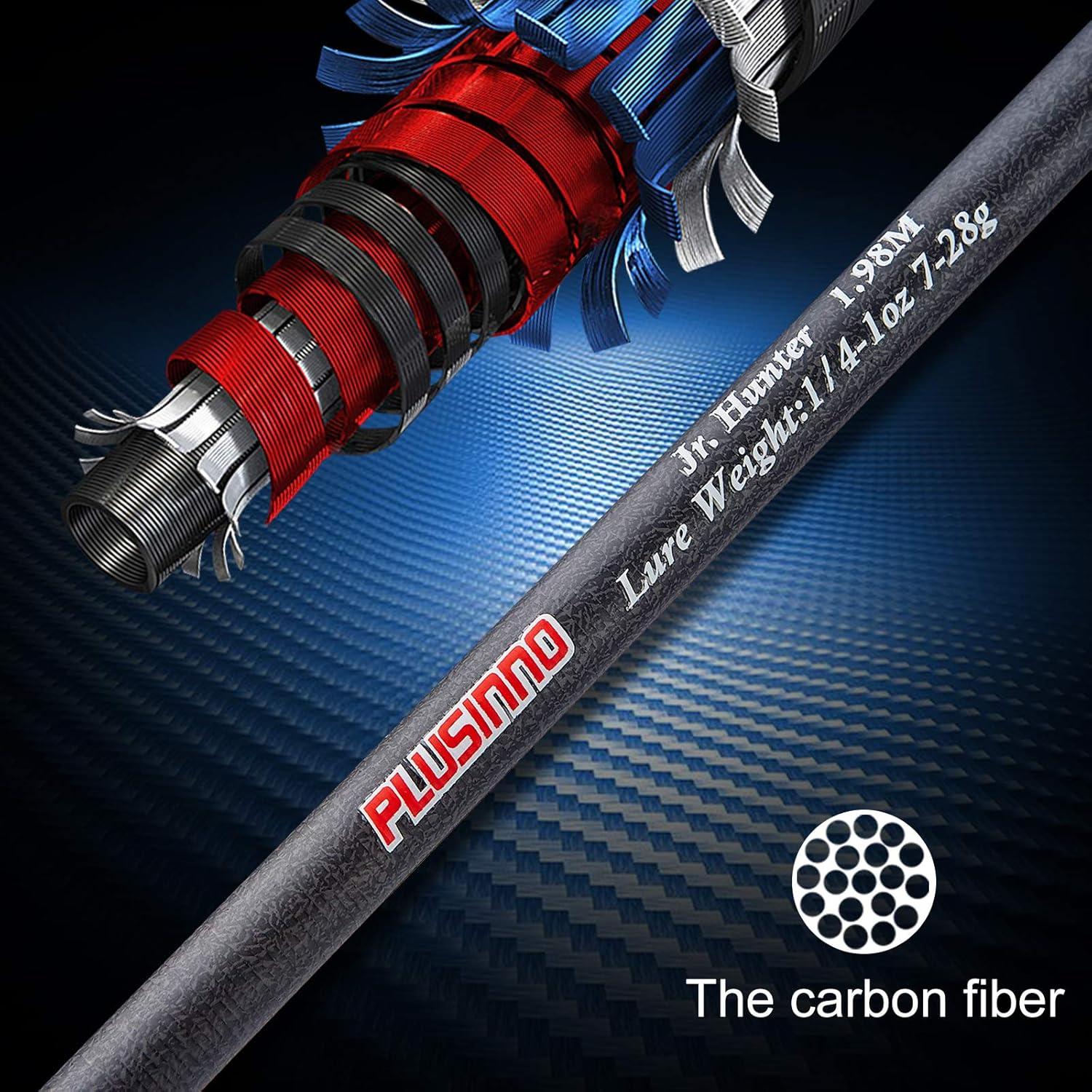 image:imagePLUSINNO Fishing Rod and Reel ComboFishing PoleTelescopic Fishing Rod Kit with Spinning Reel Telescopic Fishing Pole with Carrier Bag for Freshwater Saltwater for Men WomenElite Hunter Single Fishing RodNo Reel Lure