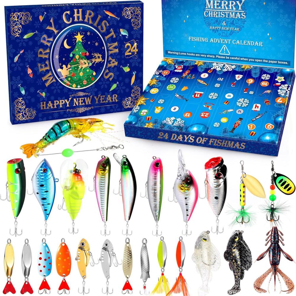 image:imagePLUSINNO Advent Calendar Fishing 2025 24 Days Fishing Lure Advent Calendar Fishing Tackle Christmas Countdown Advent Calendars Gifts for Adult Men Teen BoysFishing Advent Calendar 2025 not Box