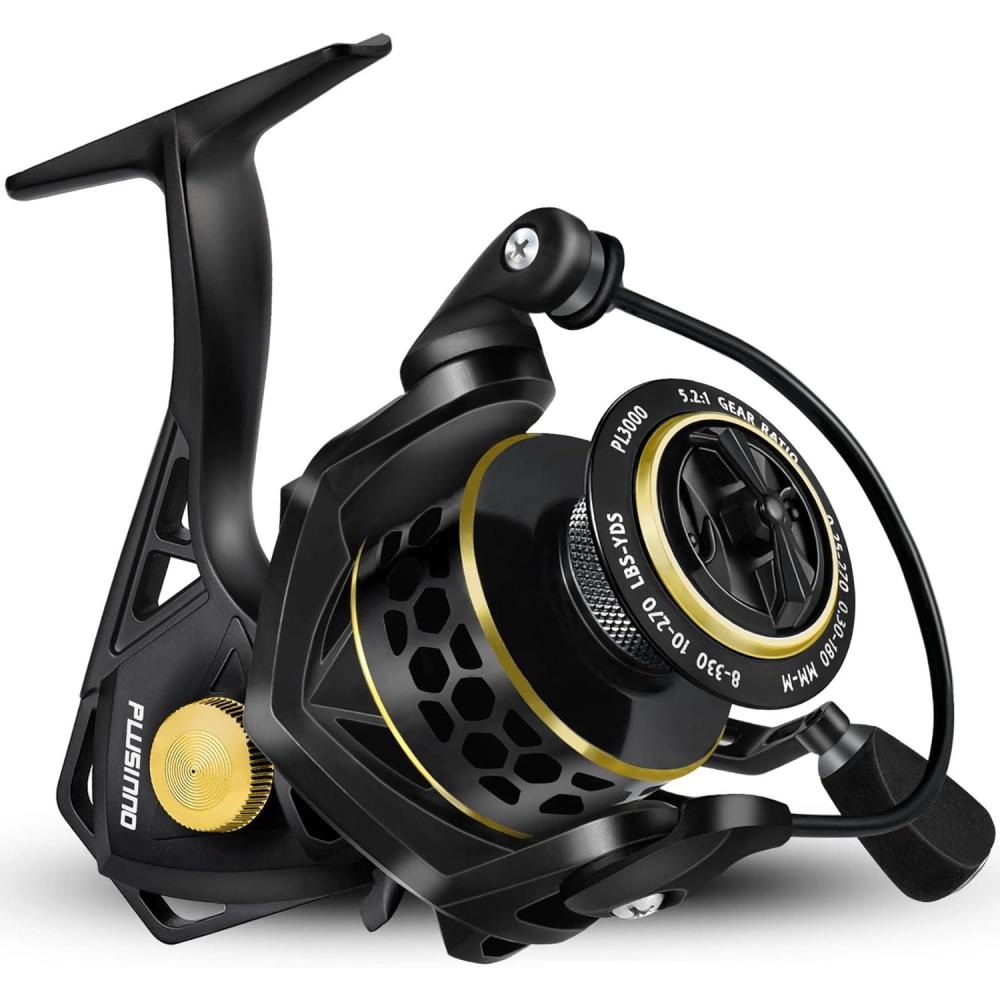 image:imagePLUSINNO Fishing Reel 9 1BB Spinning Reel Ultra Smooth Powerful Lightweight Graphite Frame CNC Aluminum Spool for Freshwater