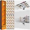 image:imagePLUSINNO H5 Horizontal Fishing RodPole Holders for Garage Wall or Ceiling Mounted Fishing Rod Rack Aviation Aluminum Fishing Holder Holds up to 51020 Rod or Combos Fishing Gear and Gifts for MenOrange Aluminumh5 4pack Newstore 20 Fishing Rods