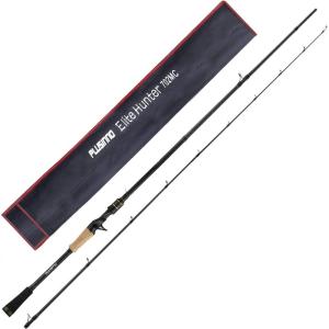PLUSINNO Elite Hunter 7FT Fishing Rod, IM 6 Graphite Spinning Rod and Casting Rod, Stainless Steel Guides with SiC Inserts (7FT-Spinning Rod-M Power-MS（Golden）)…