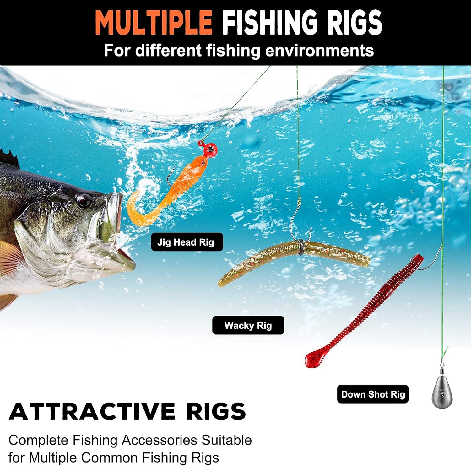 image:imagePLUSINNO 253387pcs Fishing Gear Accessories Kit Fishing Tackle Box with Tackle Included Fishing Hooks Fishing Weights Sinkers Spinner Blade Fishing Equipment for Bass Trout Bluegill Crappie201pcs Fishing Accessories Kit