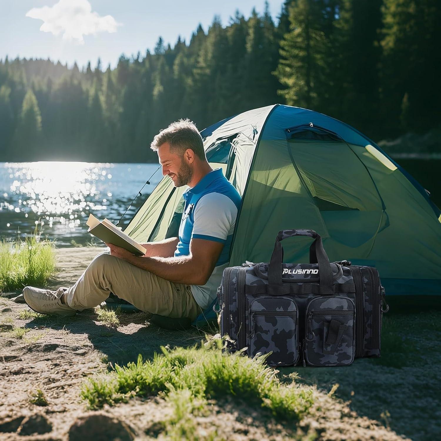 image:imagePLUSINNO Travelling bag Allpurpose carrying bags for use by campersWaterproof amp Travelling bag OutdoorReadGet Two Bags in One