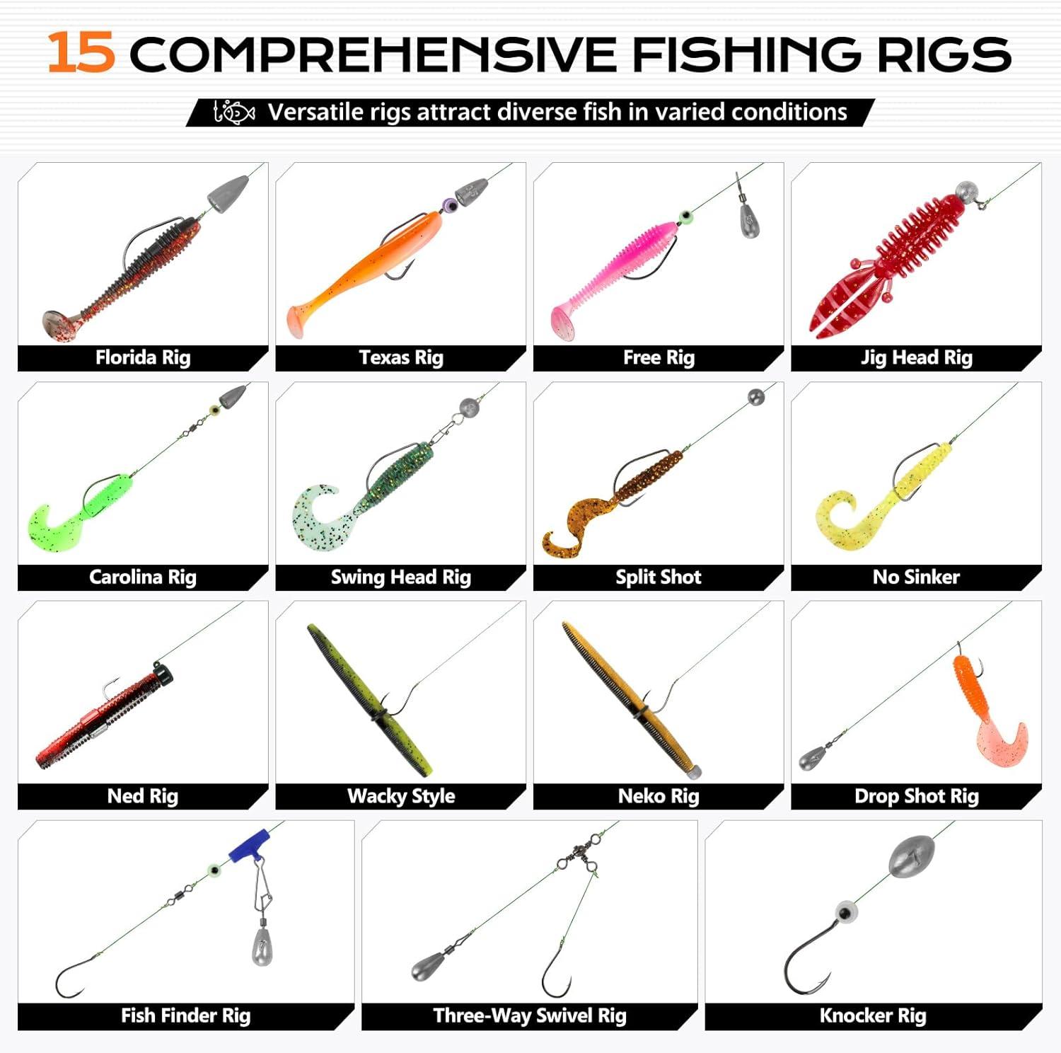 image:imagePLUSINNO Fishing Gear Accessories Kit 449PCS Fishing Tackle Box with Tackle Included Fishing Hooks Fishing Weights Sinkers Jig Heads Fishing Tackle Set Equipment for Bass Trout Gifts for men449PCS Fishing Tackle Kit