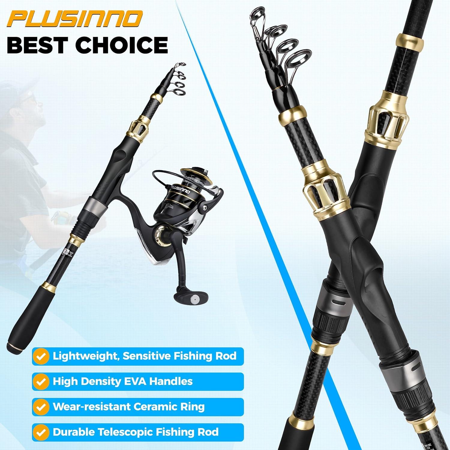image:imagePLUSINNO Fishing Backpack Fishing Bag Waterproof Fishing Sling Tackle Bag For Fishing Gear With Rod Holder Fishing Gifts for MenFishing Backpack with fishing rod