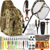 Fishing Backpack with fishing net (orange)