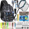 Fishing Backpack with fishing net