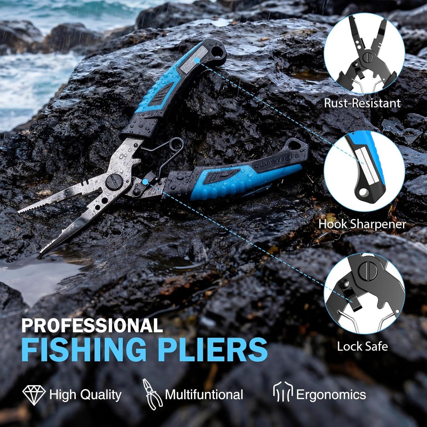 image:imagePLUSINNO Fishing Gear Fishing Backpack with Tackle Box Waterproof tackle Backpack with Rod Holders Lures Tools Pliers amp Accessories Fish Gifts for MenFishing Backpack with Fishing Rod and reel combo fishing gear