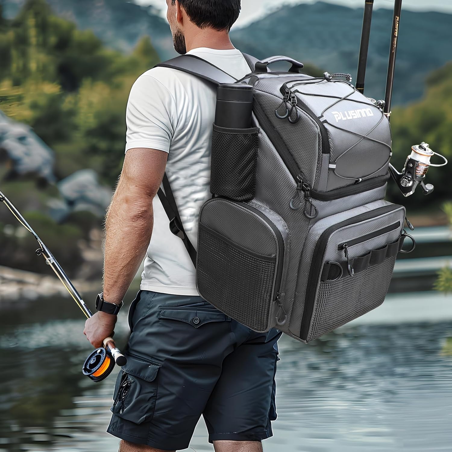 image:imagePLUSINNO Rucksacks for mountaineersFeatures multiple storage spacesHiking backpack is suitable for use in mountain climbing hiking work Emergencies or daily carrying