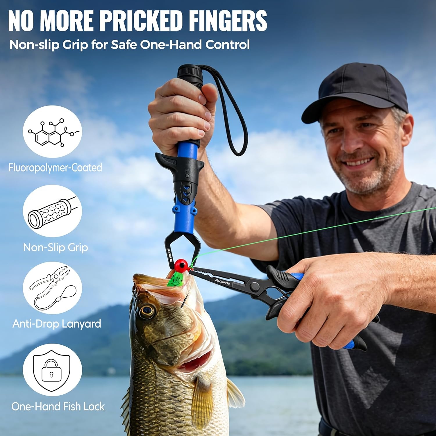image:imagePLUSINNO Fishing Rod and Reel Combo with Telescopic Fishing Pole Portable Travel Fishing Rods Kit with Tackle Box Carrier Bag amp Manuals Fishing Gear Tool Kit for Freshwater Fishing Gifts for MenSILVER