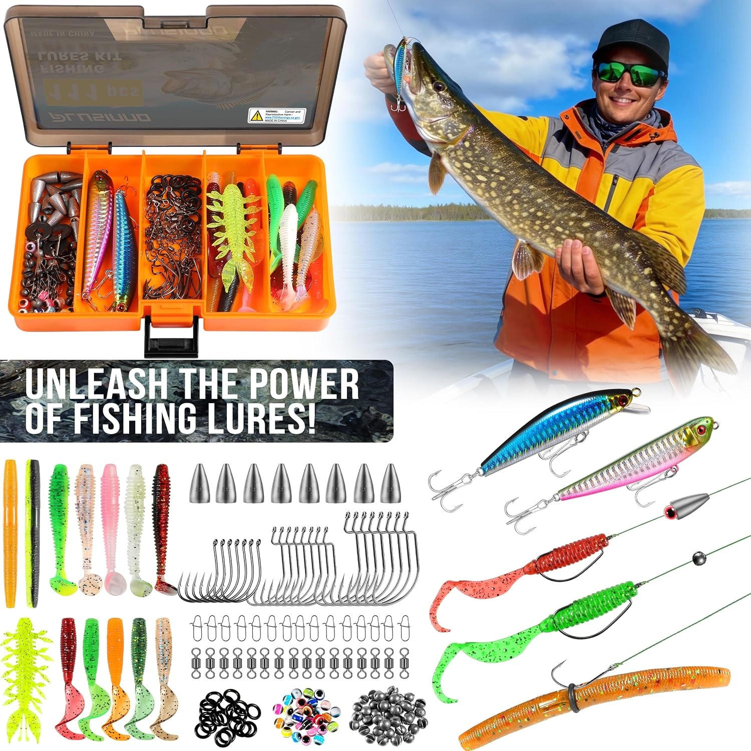 image:imagePLUSINNO Fishing GearFishing Backpack with Floating Fishing NetTackle BoxesWaterproof Fishing Tackle BagFishing Gifts for MenKhaki Camo Backpack With Fishing Net