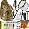 Khaki Camo Backpack With Fishing Net
