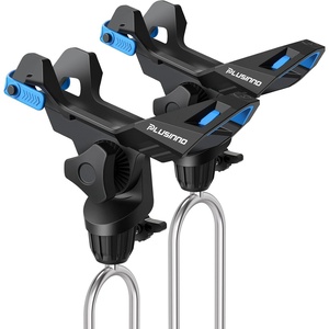 PLUSINNO 1/2/4 Pack Fishing Rod Holder for Ground, Upgraded Rod Holders for Bank Fishing, 360 Degree Adjustable Fishing Rod Holder Equipment, Fishing Gear, Fishing Gifts for Men.(Rod Holder-2 Pack)