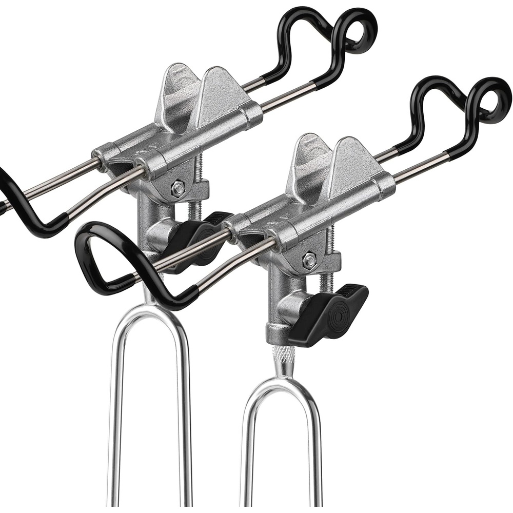 image:imagePLUSINNO Fishing Rod Holders Upgraded 360 Degree Adjustable Fishing Pole Stand Equipment for Bank Beach Gift for Men2 Pack Fishing Rods Holdergrey